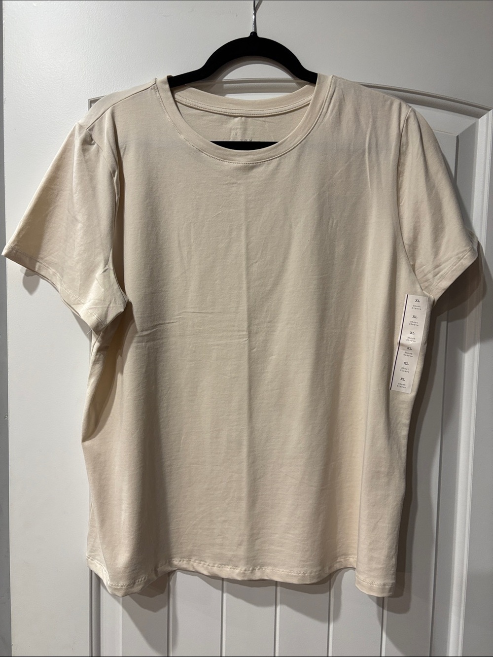 a new day Cream Short Sleeve Crewneck Tee